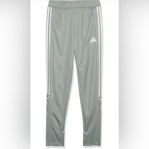 Adidas Kids Tiro Pants in Silver Green/White